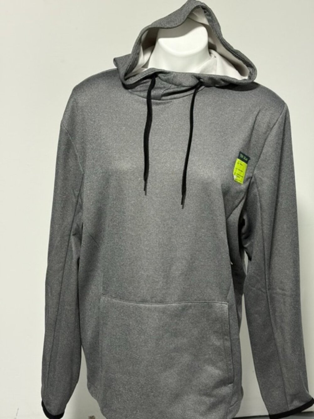 MENS TEK GEAR PERFORMANCE PULLOVER GRAY HOODED SWEATSHIRT NWT